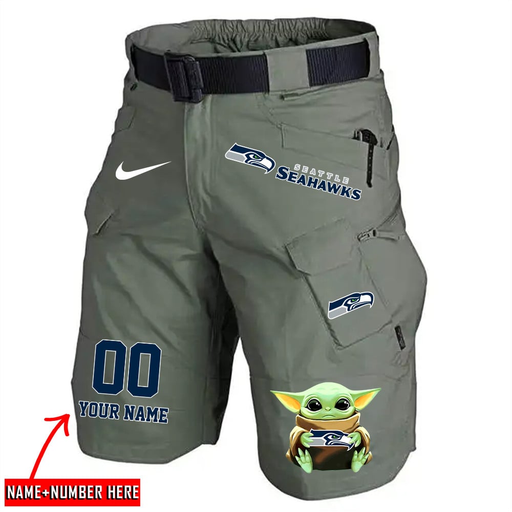 Seattle Seahawks Limited Edition Front Pockets Men Shorts (Belt Not Included) AZBTFPMS000148