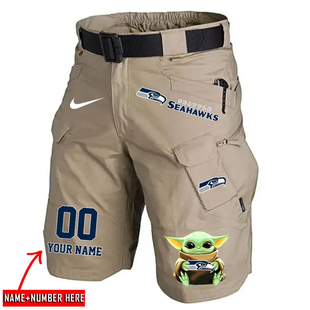 Seattle Seahawks Limited Edition Front Pockets Men Shorts (Belt Not Included) AZBTFPMS000148