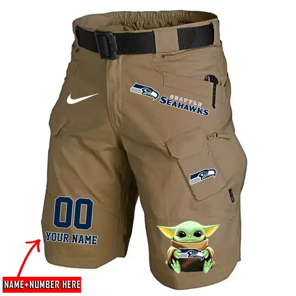 Seattle Seahawks Limited Edition Front Pockets Men Shorts (Belt Not Included) AZBTFPMS000148