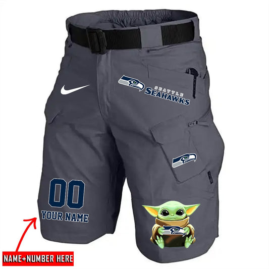 Seattle Seahawks Limited Edition Front Pockets Men Shorts (Belt Not Included) AZBTFPMS000148