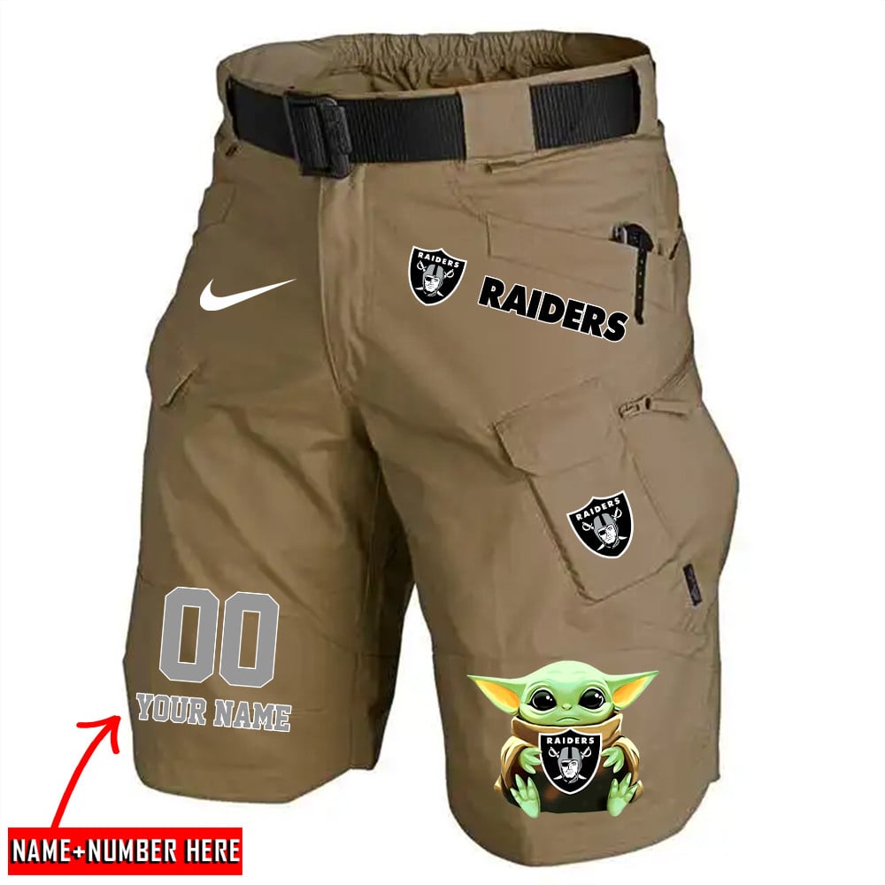 Las Vegas Raiders Limited Edition Front Pockets Men Shorts (Belt Not Included) AZBTFPMS000075