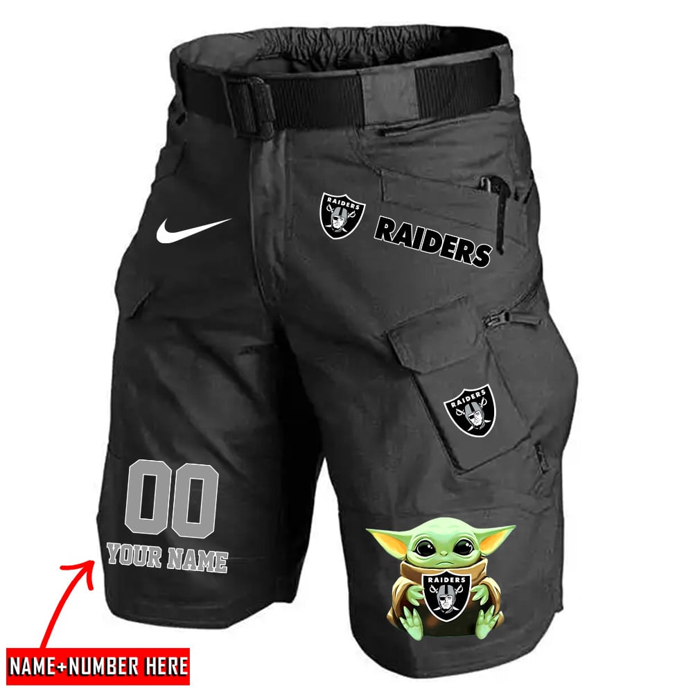 Las Vegas Raiders Limited Edition Front Pockets Men Shorts (Belt Not Included) AZBTFPMS000075