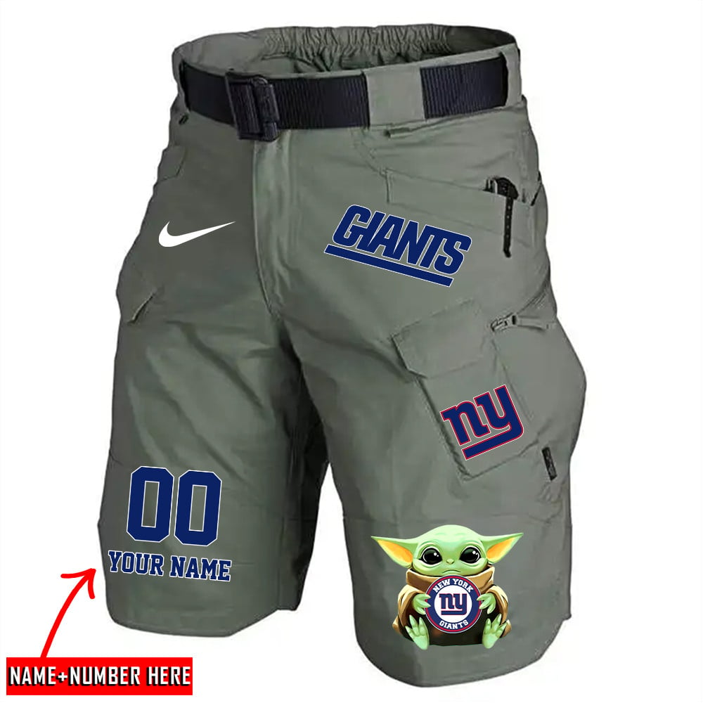 New York Giants Limited Edition Front Pockets Men Shorts (Belt Not Included) AZBTFPMS000074