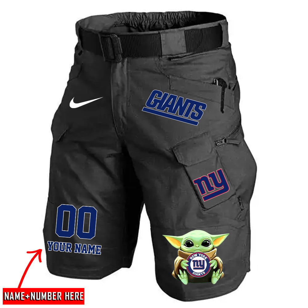 New York Giants Limited Edition Front Pockets Men Shorts (Belt Not Included) AZBTFPMS000074