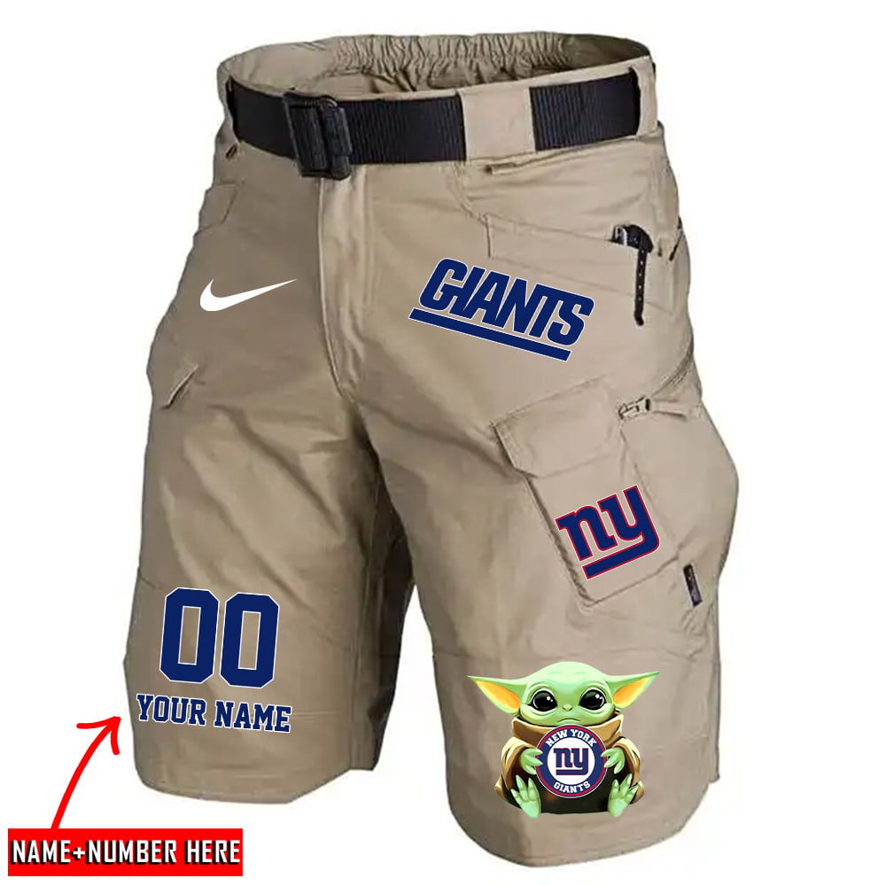 New York Giants Limited Edition Front Pockets Men Shorts (Belt Not Included) AZBTFPMS000074