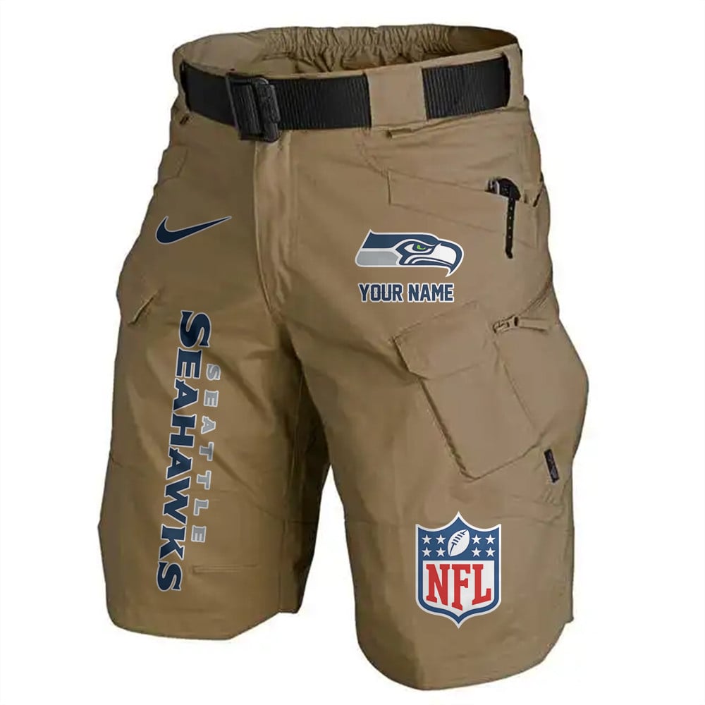 Seattle Seahawks Limited Edition Front Pockets Men Shorts (Belt Not Included) AZBTFPMS000027
