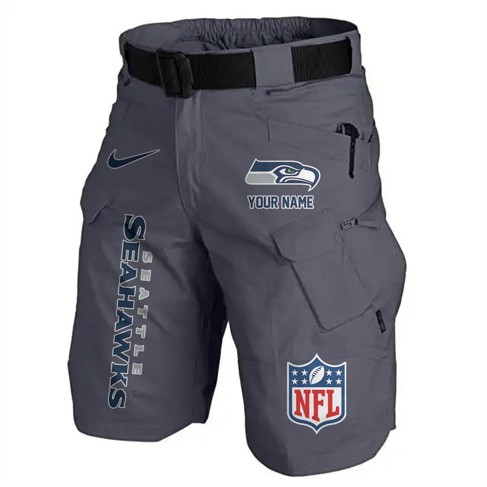 Seattle Seahawks Limited Edition Front Pockets Men Shorts (Belt Not Included) AZBTFPMS000027