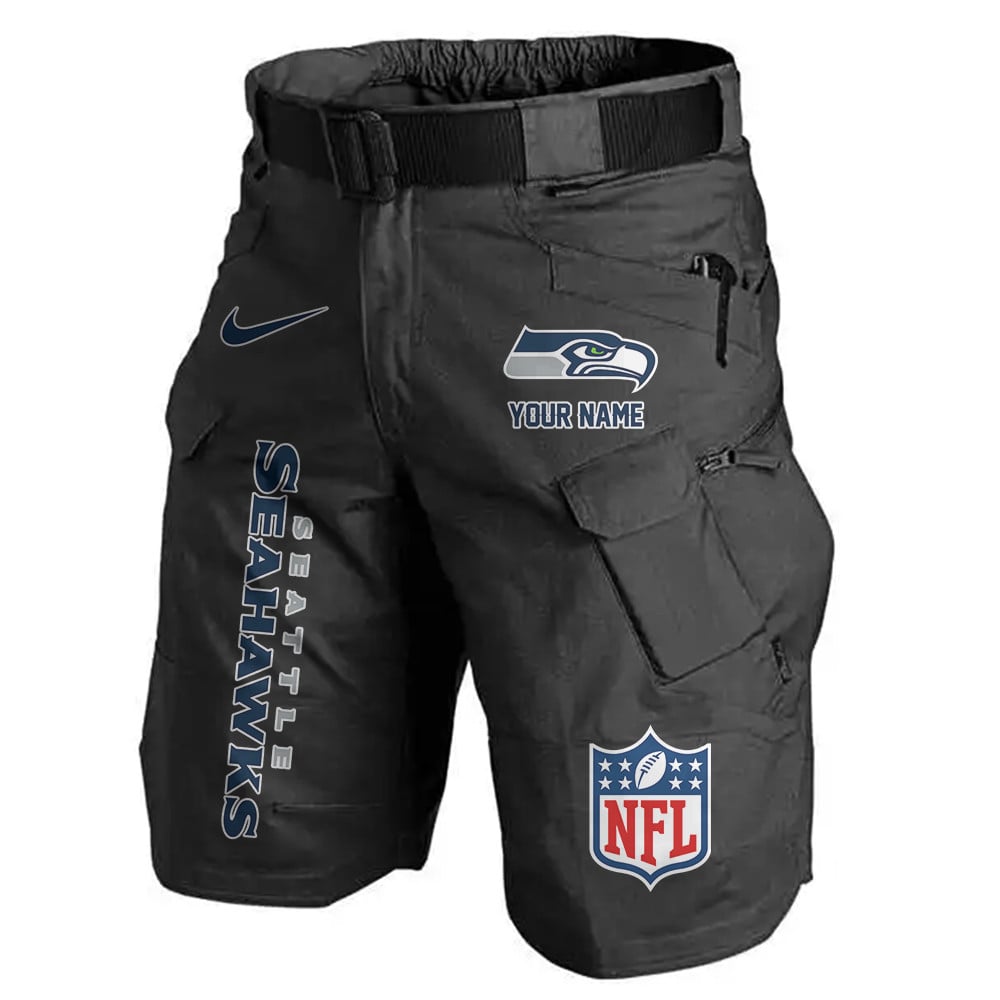 Seattle Seahawks Limited Edition Front Pockets Men Shorts (Belt Not Included) AZBTFPMS000027
