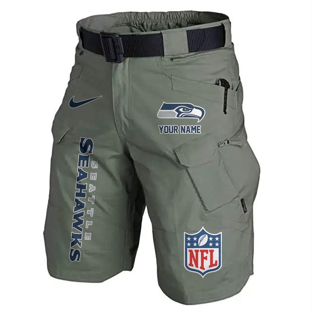 Seattle Seahawks Limited Edition Front Pockets Men Shorts (Belt Not Included) AZBTFPMS000027