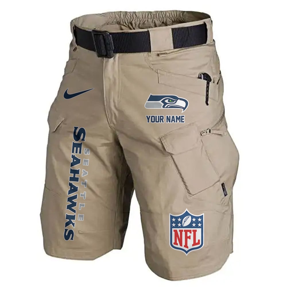 Seattle Seahawks Limited Edition Front Pockets Men Shorts (Belt Not Included) AZBTFPMS000027