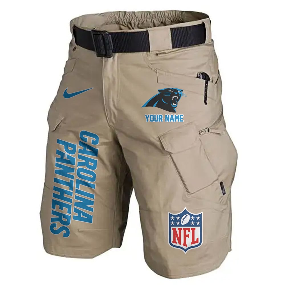 Carolina Panthers Limited Edition Front Pockets Men Shorts (Belt Not Included) AZBTFPMS000060