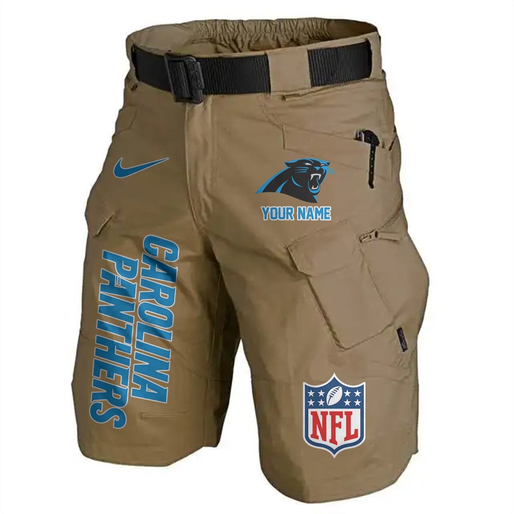 Carolina Panthers Limited Edition Front Pockets Men Shorts (Belt Not Included) AZBTFPMS000060