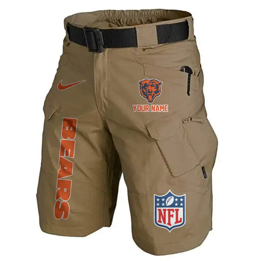 Chicago Bears Limited Edition Front Pockets Men Shorts (Belt Not Included) AZBTFPMS000059