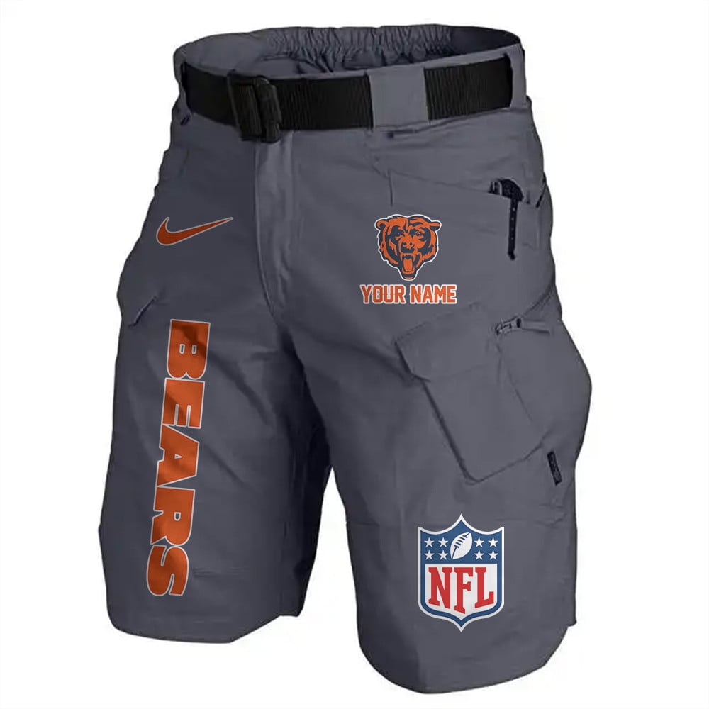 Chicago Bears Limited Edition Front Pockets Men Shorts (Belt Not Included) AZBTFPMS000059