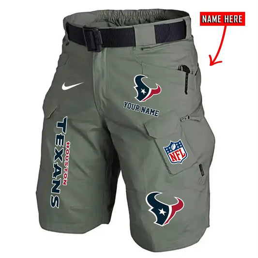 Houston Texans Limited Edition Front Pockets Men Shorts (Belt Not Included) AZBTFPMS000017