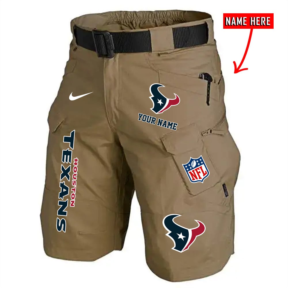 Houston Texans Limited Edition Front Pockets Men Shorts (Belt Not Included) AZBTFPMS000017