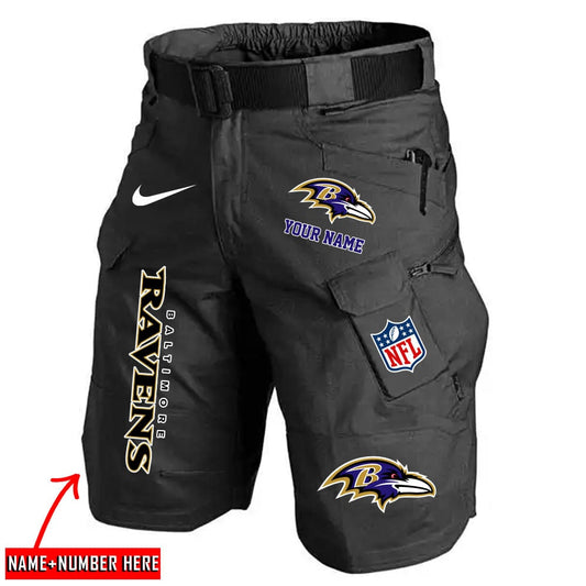 Baltimore Ravens Limited Edition Front Pockets Men Shorts (Belt Not Included) AZBTFPMS000016