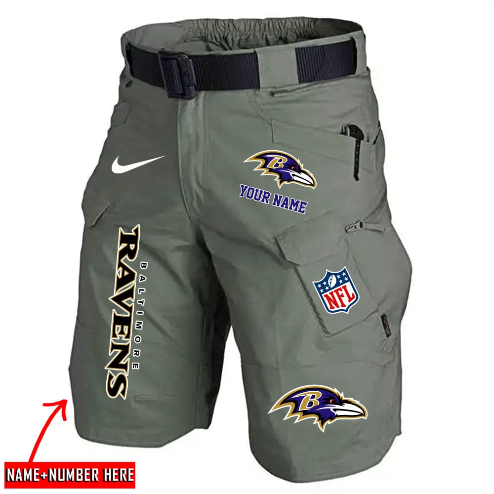 Baltimore Ravens Limited Edition Front Pockets Men Shorts (Belt Not Included) AZBTFPMS000016