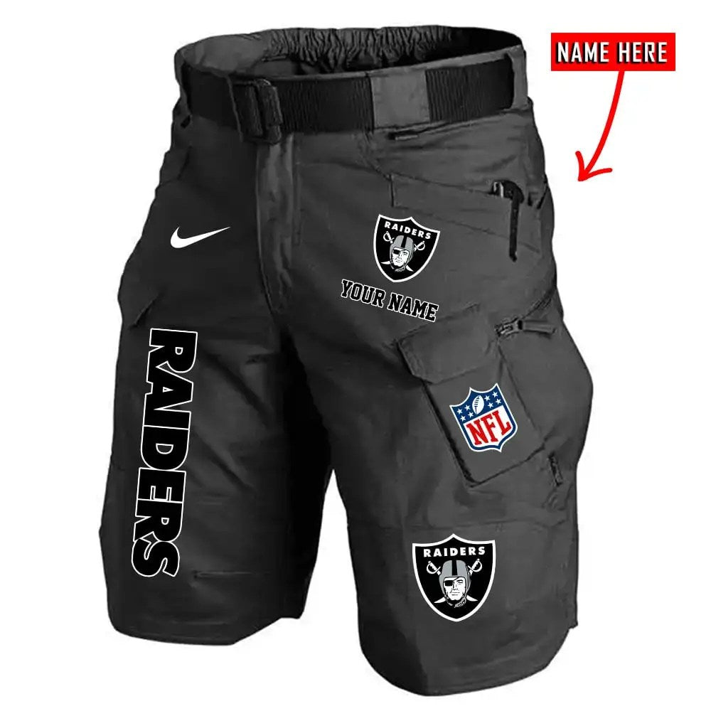 Las Vegas Raiders Limited Edition Front Pockets Men Shorts (Belt Not Included) AZBTFPMS000015