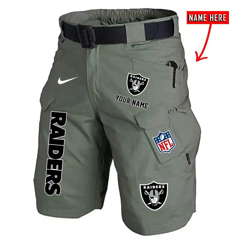 Las Vegas Raiders Limited Edition Front Pockets Men Shorts (Belt Not Included) AZBTFPMS000015