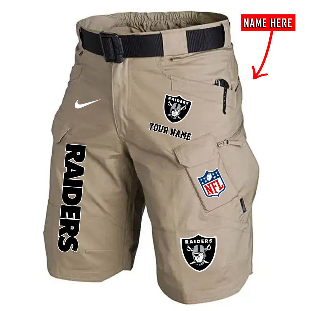Las Vegas Raiders Limited Edition Front Pockets Men Shorts (Belt Not Included) AZBTFPMS000015