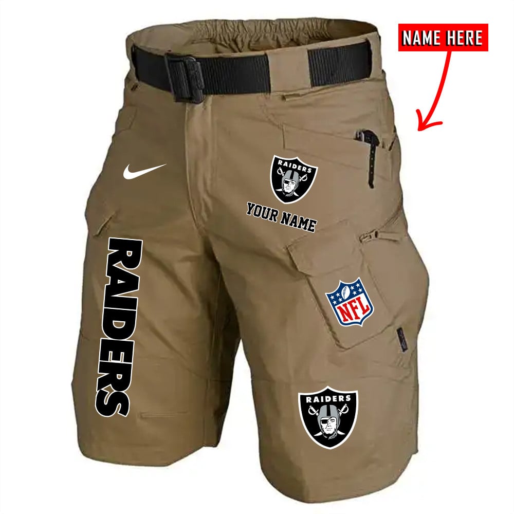 Las Vegas Raiders Limited Edition Front Pockets Men Shorts (Belt Not Included) AZBTFPMS000015