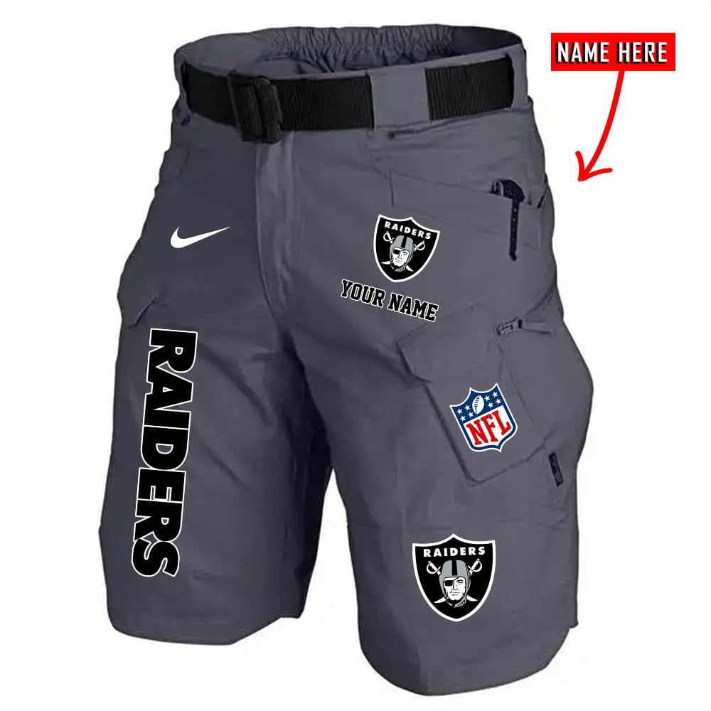 Las Vegas Raiders Limited Edition Front Pockets Men Shorts (Belt Not Included) AZBTFPMS000015