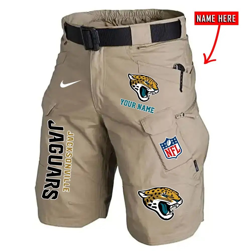 Jacksonville Jaguars Limited Edition Front Pockets Men Shorts (Belt Not Included) AZBTFPMS000014