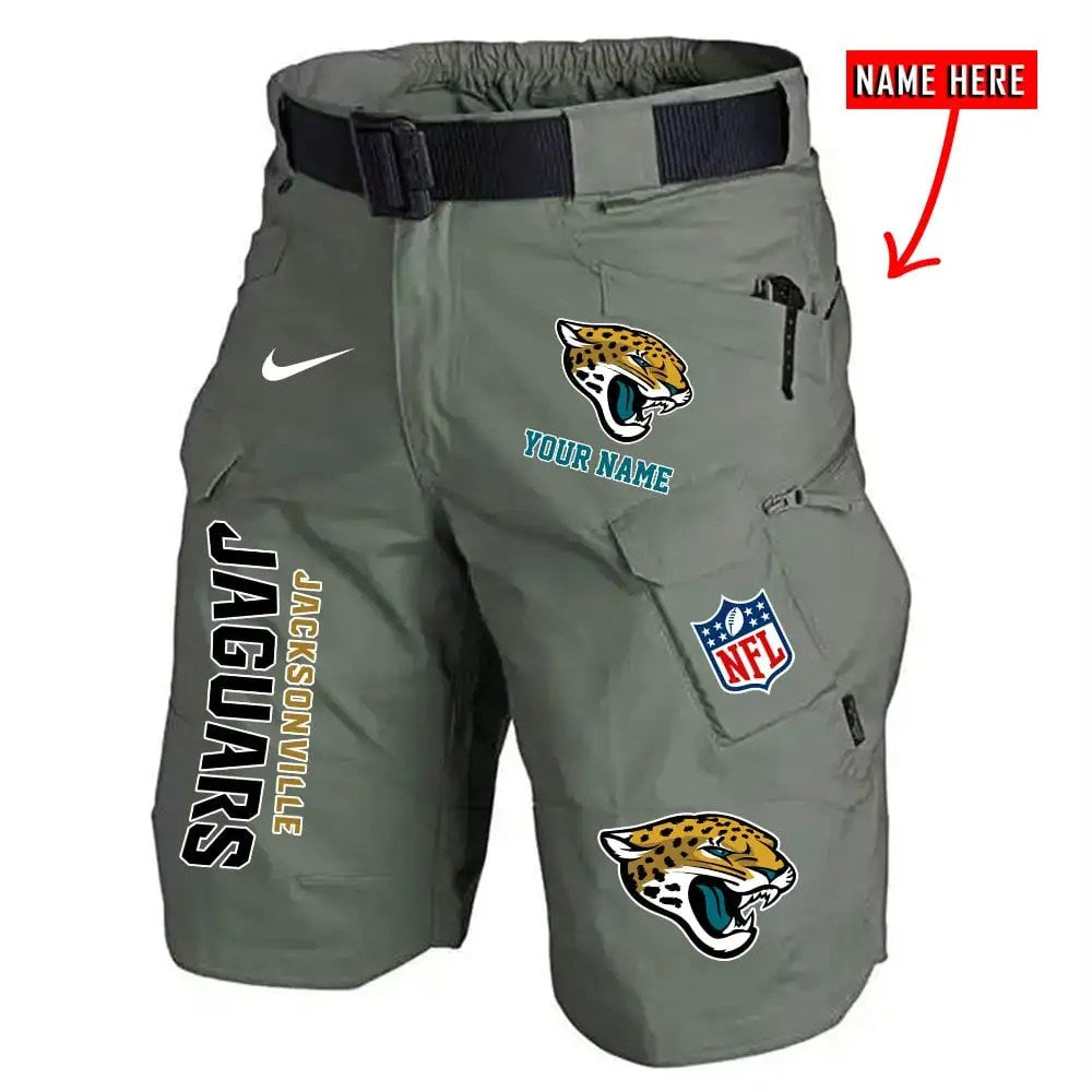 Jacksonville Jaguars Limited Edition Front Pockets Men Shorts (Belt Not Included) AZBTFPMS000014