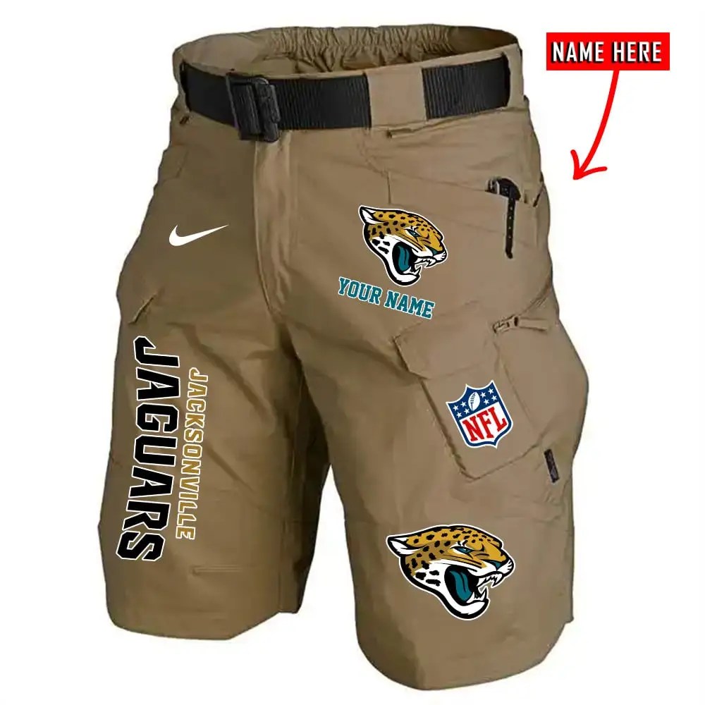 Jacksonville Jaguars Limited Edition Front Pockets Men Shorts (Belt Not Included) AZBTFPMS000014