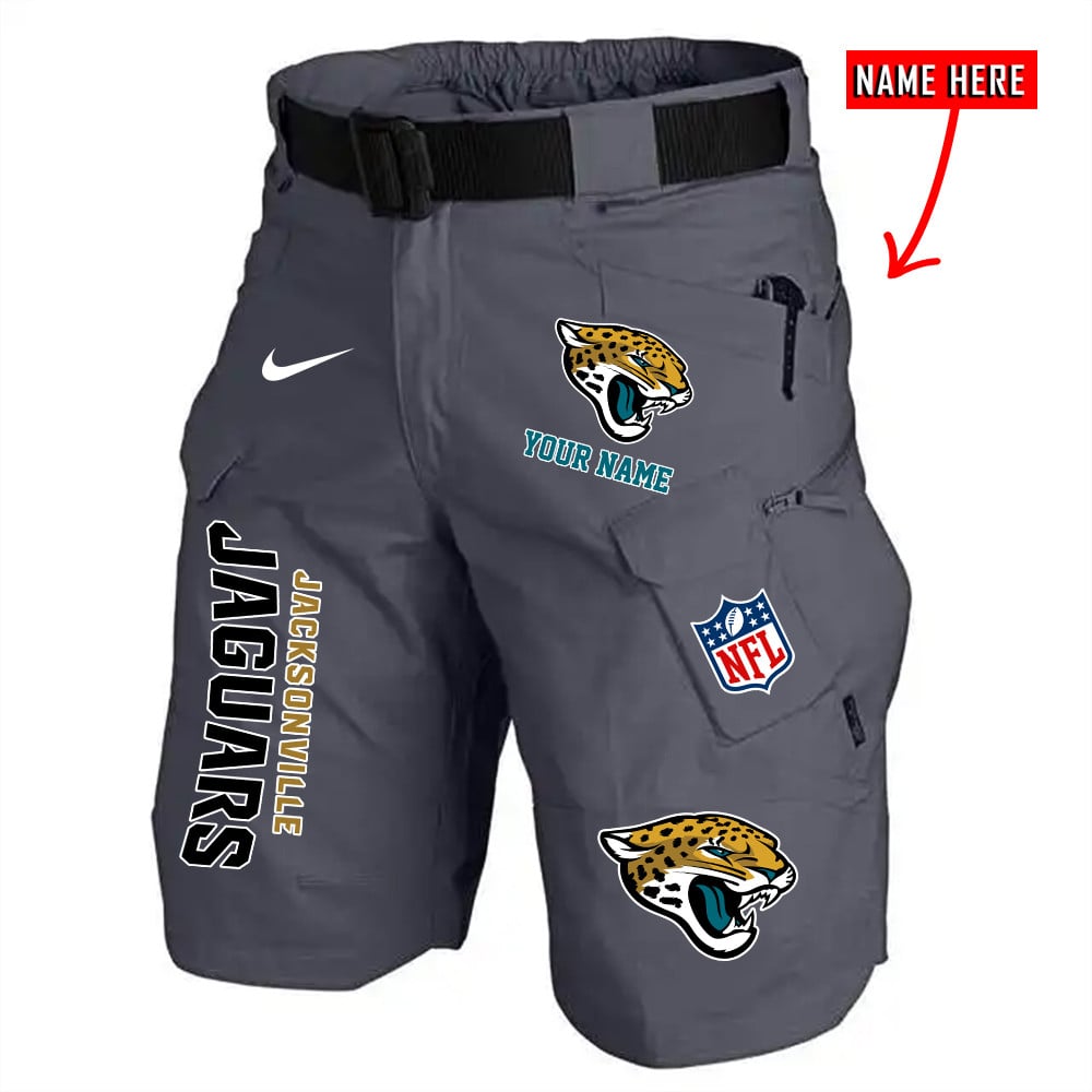 Jacksonville Jaguars Limited Edition Front Pockets Men Shorts (Belt Not Included) AZBTFPMS000014