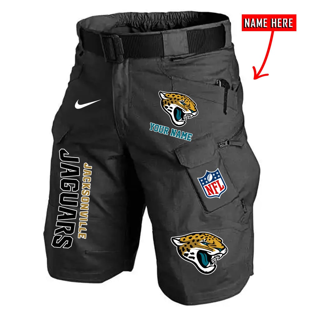 Jacksonville Jaguars Limited Edition Front Pockets Men Shorts (Belt Not Included) AZBTFPMS000014