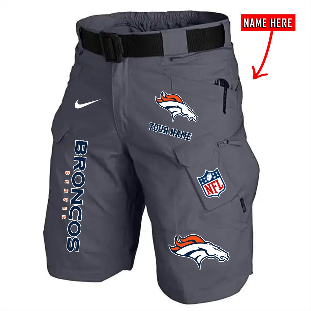 Denver Broncos Limited Edition Front Pockets Men Shorts (Belt Not Included) AZBTFPMS000158