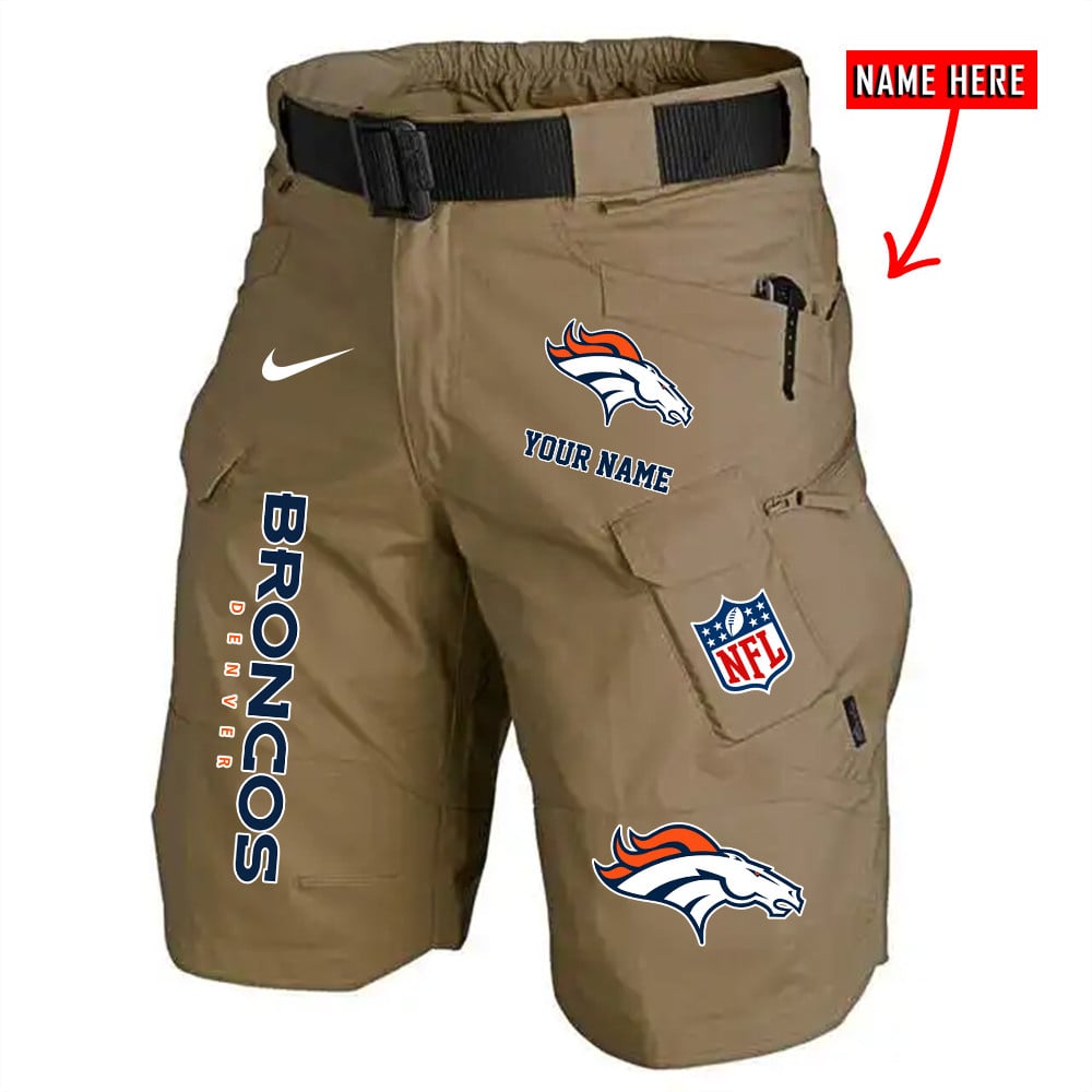 Denver Broncos Limited Edition Front Pockets Men Shorts (Belt Not Included) AZBTFPMS000158