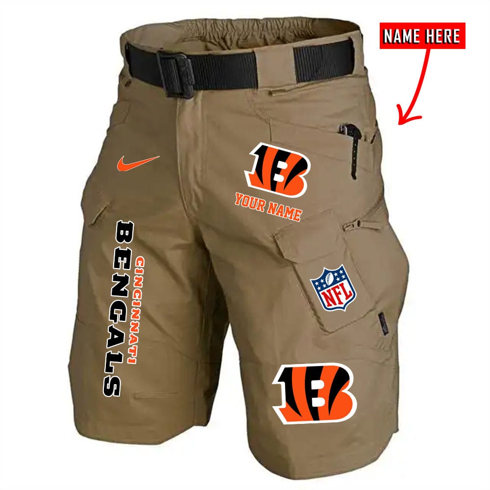 Cincinnati Bengals Limited Edition Front Pockets Men Shorts (Belt Not Included) AZBTFPMS000030