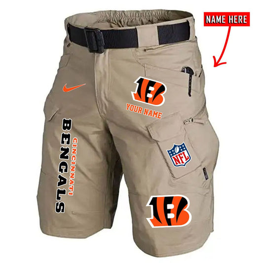 Cincinnati Bengals Limited Edition Front Pockets Men Shorts (Belt Not Included) AZBTFPMS000030