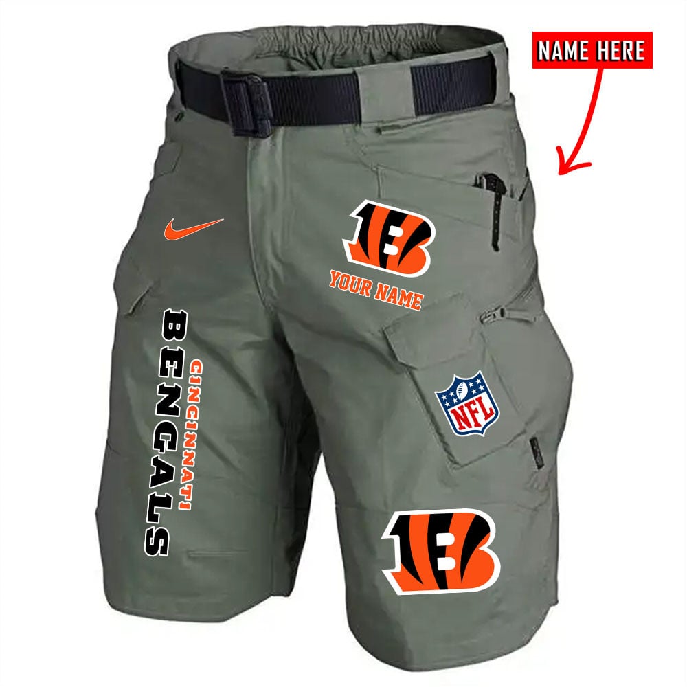 Cincinnati Bengals Limited Edition Front Pockets Men Shorts (Belt Not Included) AZBTFPMS000030