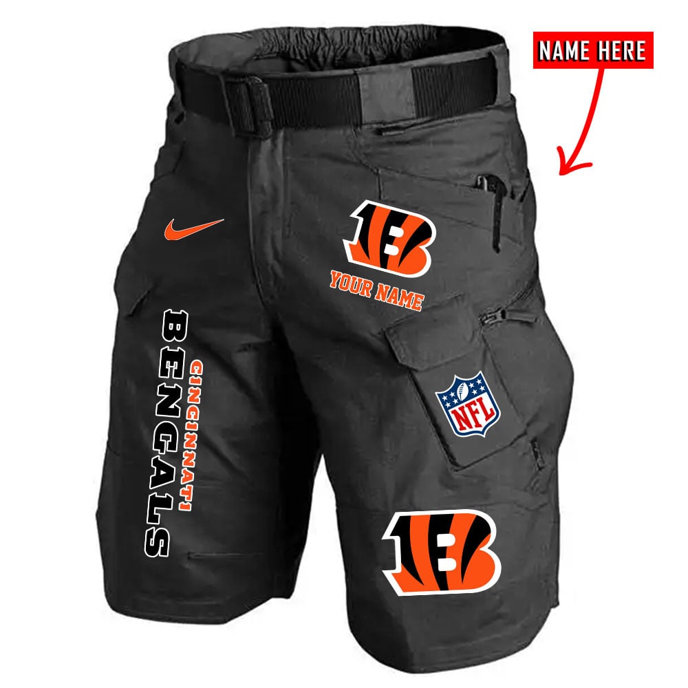 Cincinnati Bengals Limited Edition Front Pockets Men Shorts (Belt Not Included) AZBTFPMS000030