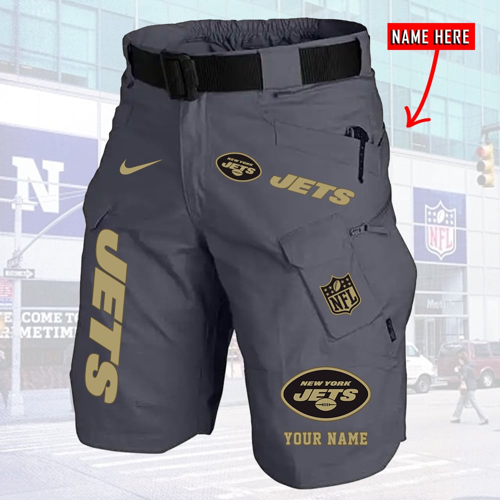 New York Jets Limited Edition Front Pockets Men Shorts (Belt Not Included) AZBTFPMS000021