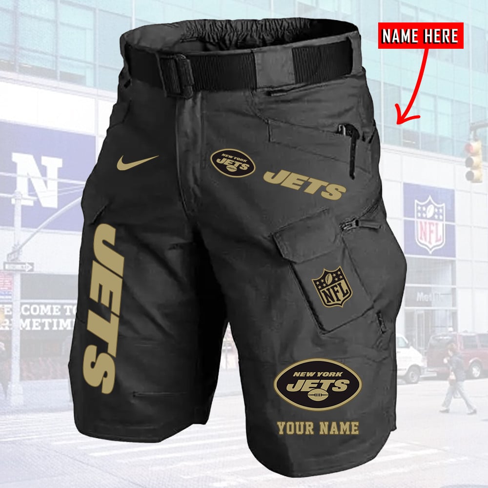 New York Jets Limited Edition Front Pockets Men Shorts (Belt Not Included) AZBTFPMS000021