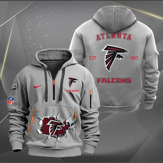 Atlanta Falcons  New Personalized Quarter Zip Hoodie Limited Edition AZBTQZH000140