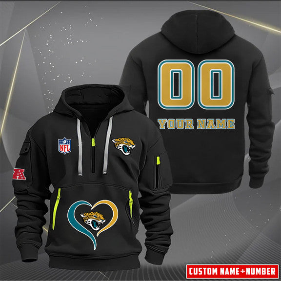 Jacksonville Jaguars  New Personalized Quarter Zip Hoodie Limited Edition AZBTQZH000148