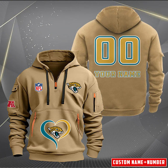 Jacksonville Jaguars  New Personalized Quarter Zip Hoodie Limited Edition AZBTQZH000148