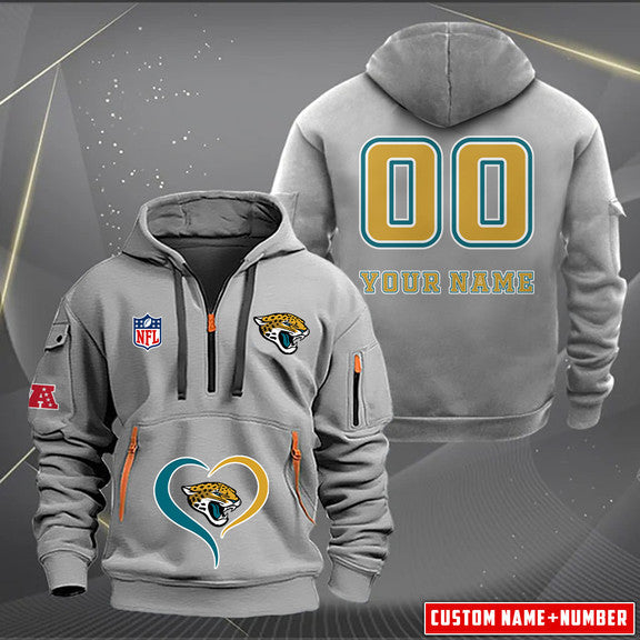 Jacksonville Jaguars  New Personalized Quarter Zip Hoodie Limited Edition AZBTQZH000148