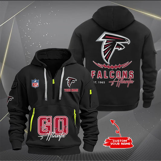 Atlanta Falcons  New Personalized Quarter Zip Hoodie Limited Edition AZBTQZH000159