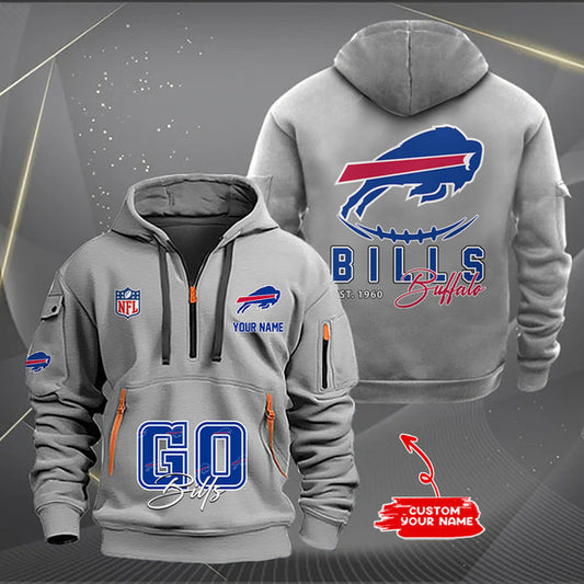 Buffalo Bills  New Personalized Quarter Zip Hoodie Limited Edition AZBTQZH000153