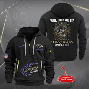 Baltimore Ravens  New Personalized Quarter Zip Hoodie Limited Edition AZBTQZH000177