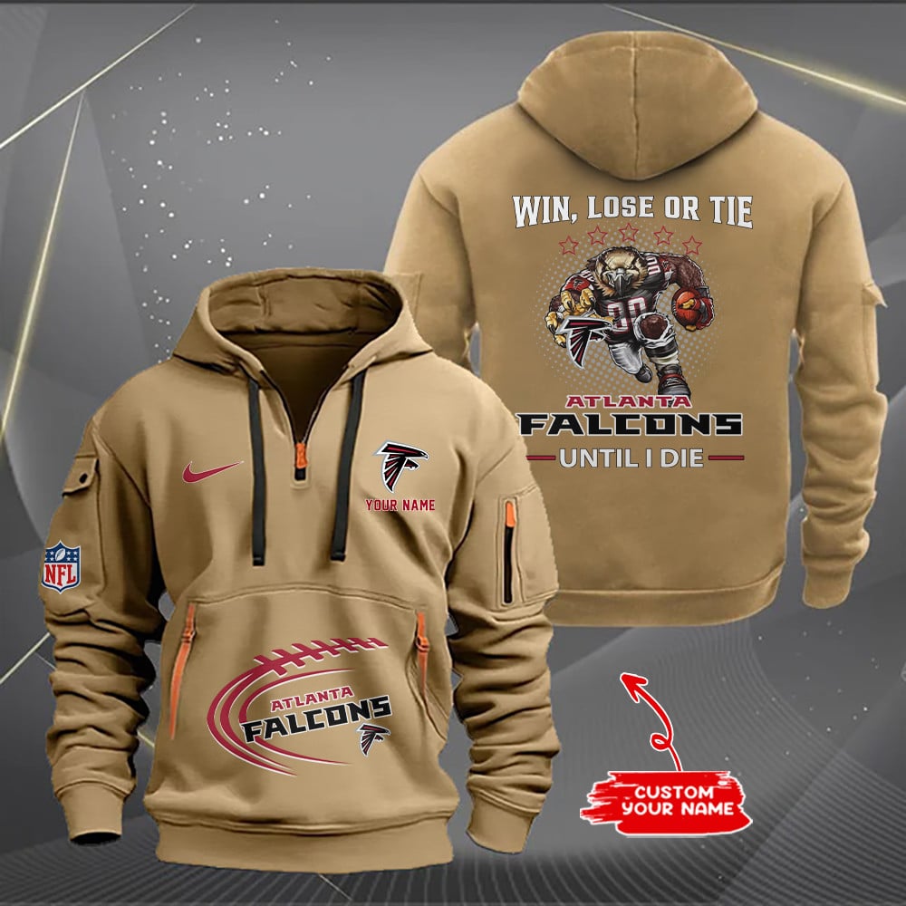 Atlanta Falcons  New Personalized Quarter Zip Hoodie Limited Edition AZBTQZH000174