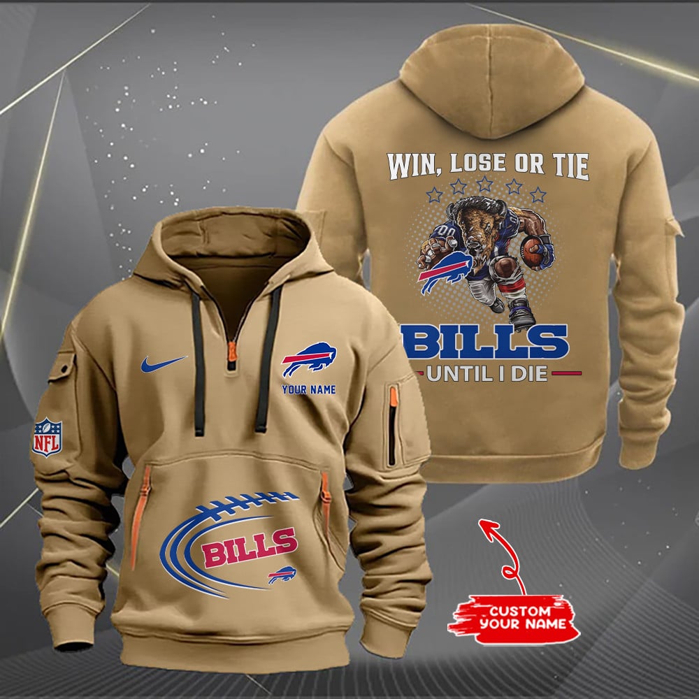 Buffalo Bills  New Personalized Quarter Zip Hoodie Limited Edition AZBTQZH000168