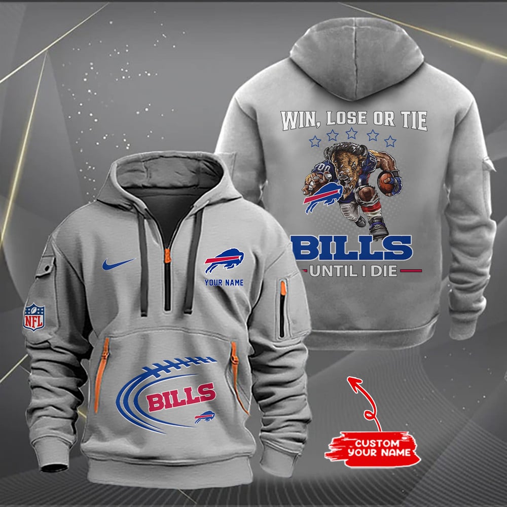 Buffalo Bills  New Personalized Quarter Zip Hoodie Limited Edition AZBTQZH000168